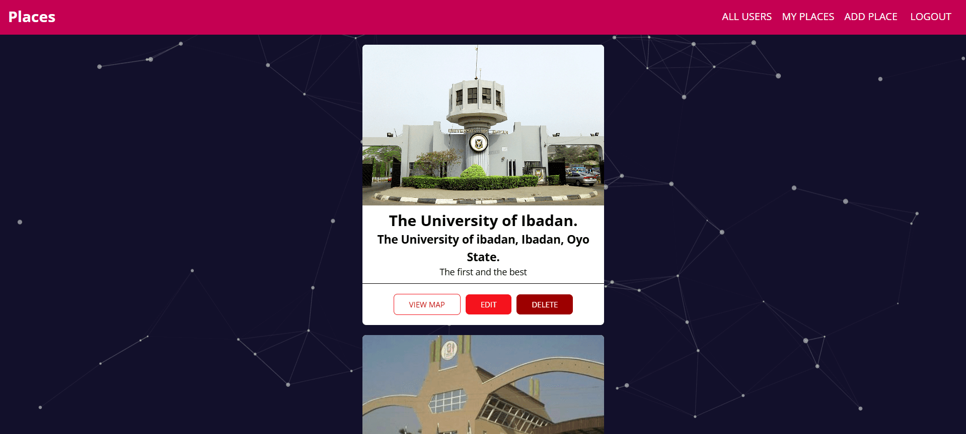 Screenshot from Places